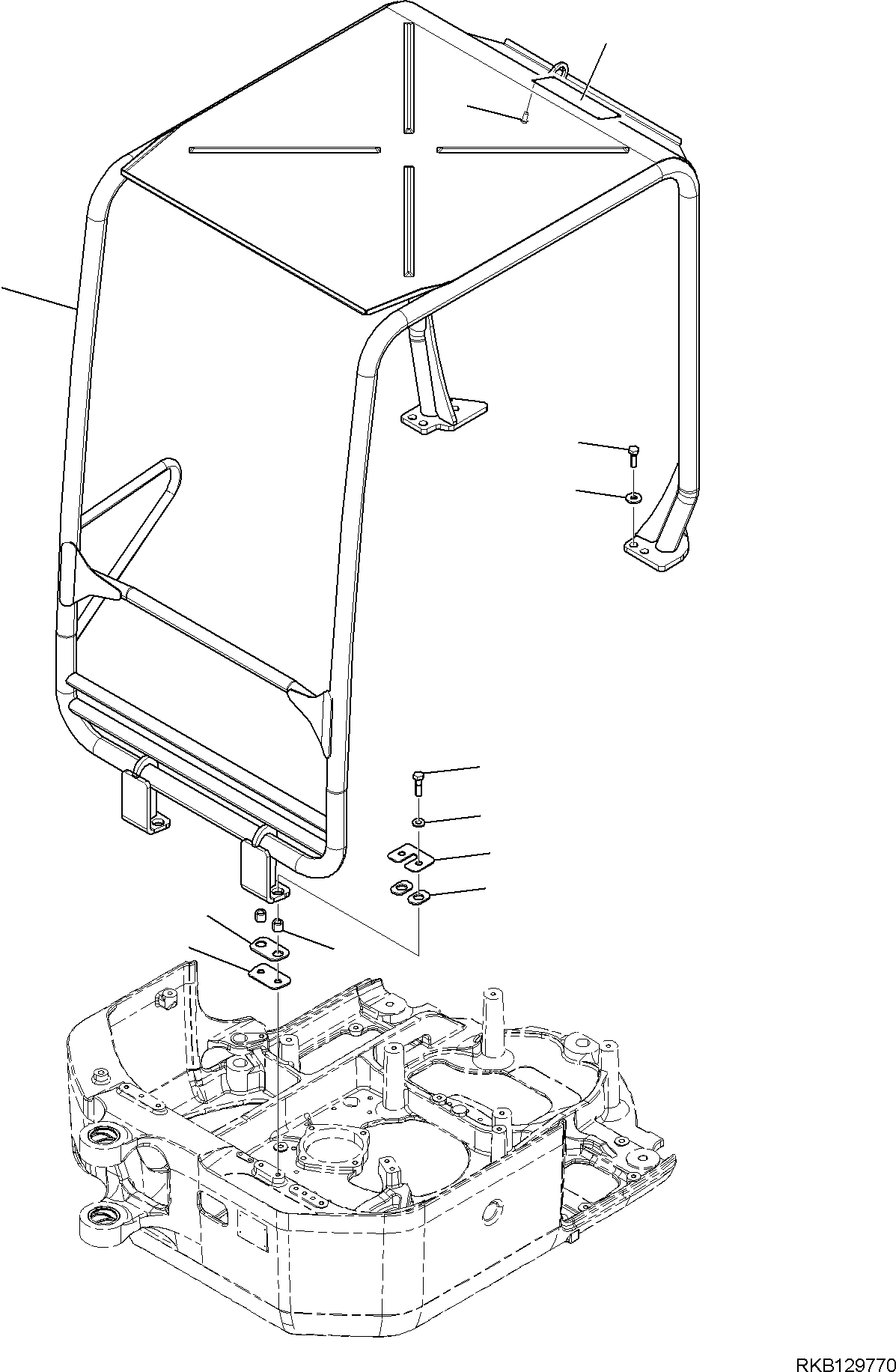 Komatsu parts book diagram for PC18MR-5 S/N F10001 AND UP: CANOPY, CANOPY, ROPS