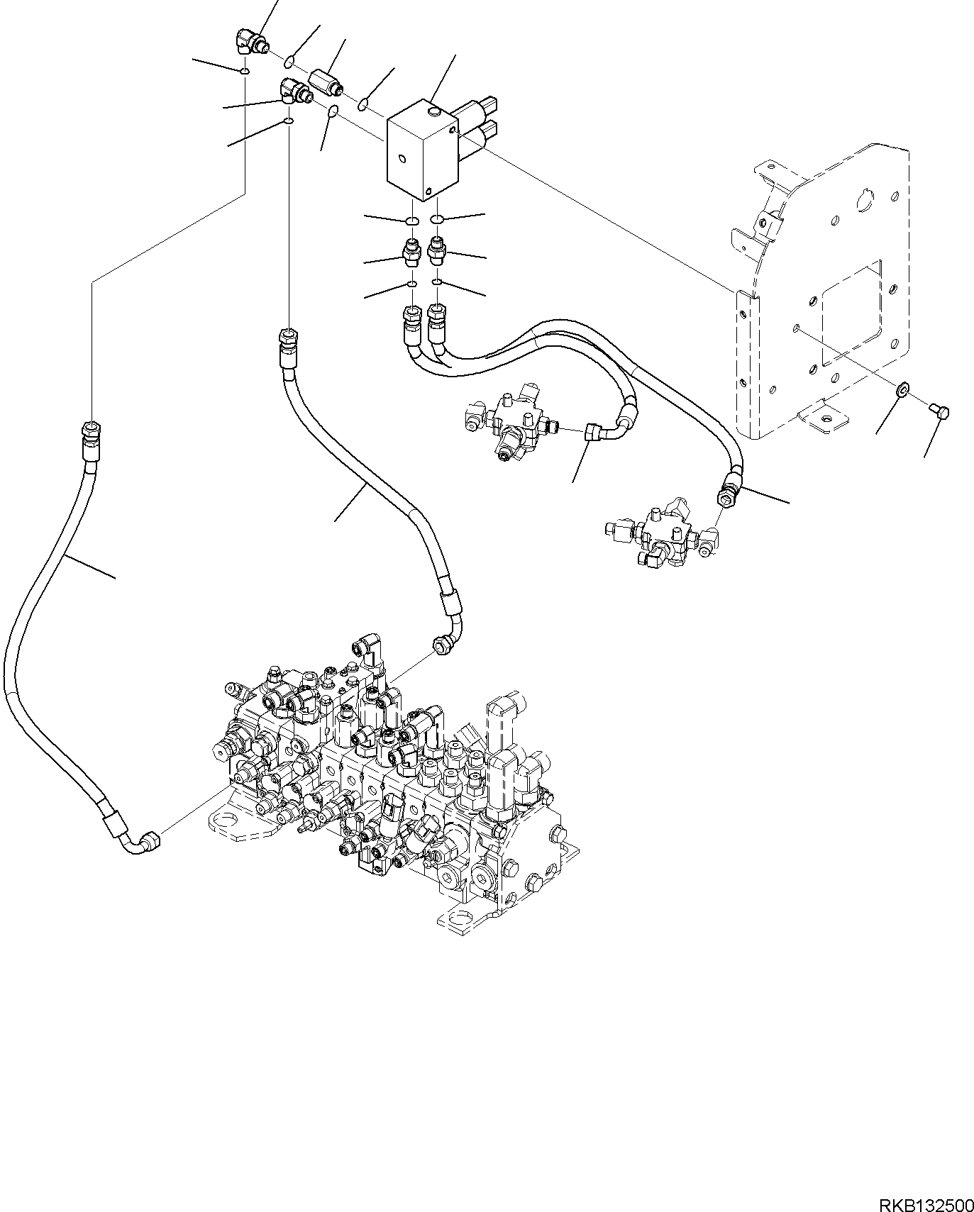 Komatsu parts book diagram for PC18MR-5 S/N F10001 AND UP: FLOOR FRAME WITH PROPORTIONAL AND QUICK COUPLER, PROPORTIONAL PIPING