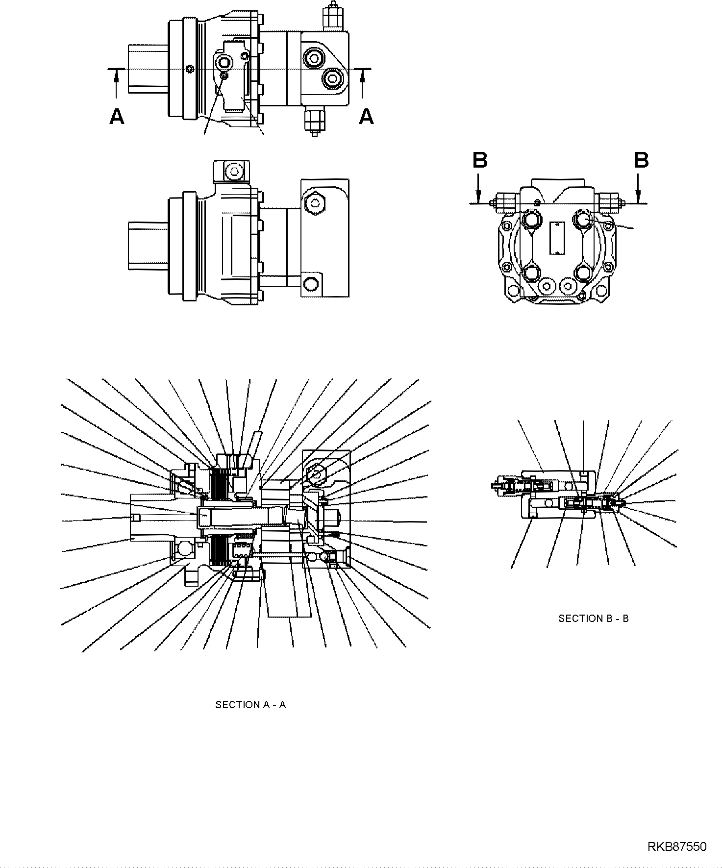 Komatsu parts book diagram for PC18MR-5 S/N F10001 AND UP: SWING MOTOR, INNER PARTS