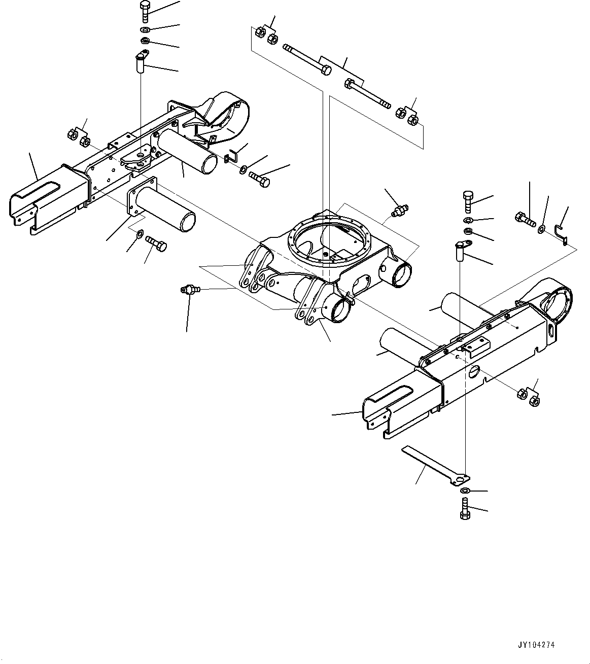 Komatsu parts book diagram for PC18MR-5 S/N F10001 AND UP: TRACK FRAME (STEEL SHOE), FRAME