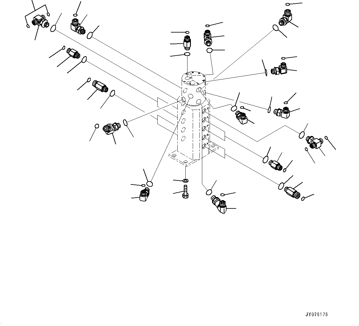 Komatsu parts book diagram for PC18MR-5 S/N F10001 AND UP: TRACK FRAME (RUBBER SHOE), CONNECTING PARTS, SWIVEL JOINT