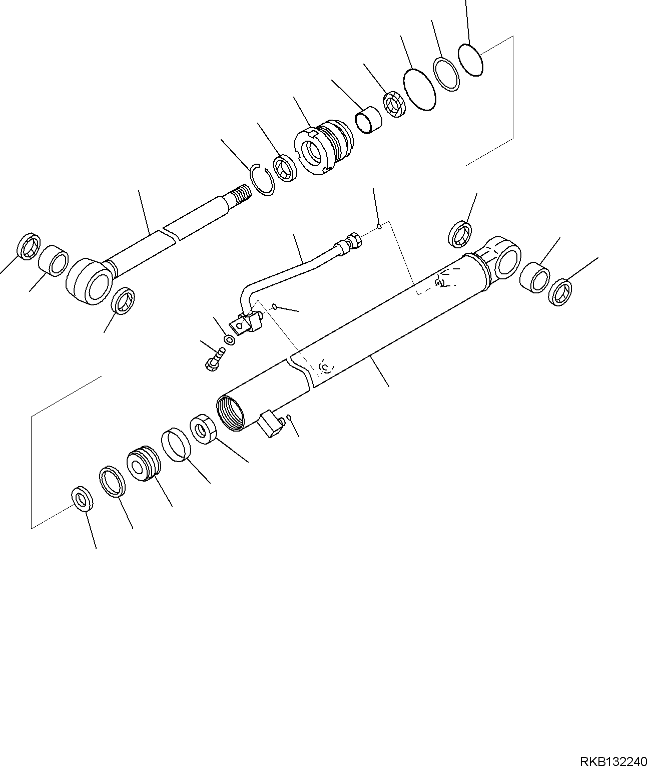 Komatsu parts book diagram for PC18MR-5 S/N F10001 AND UP: BOOM UNIT WITH QUICK COUPLER, INNER PARTS, ARM CYLINDER