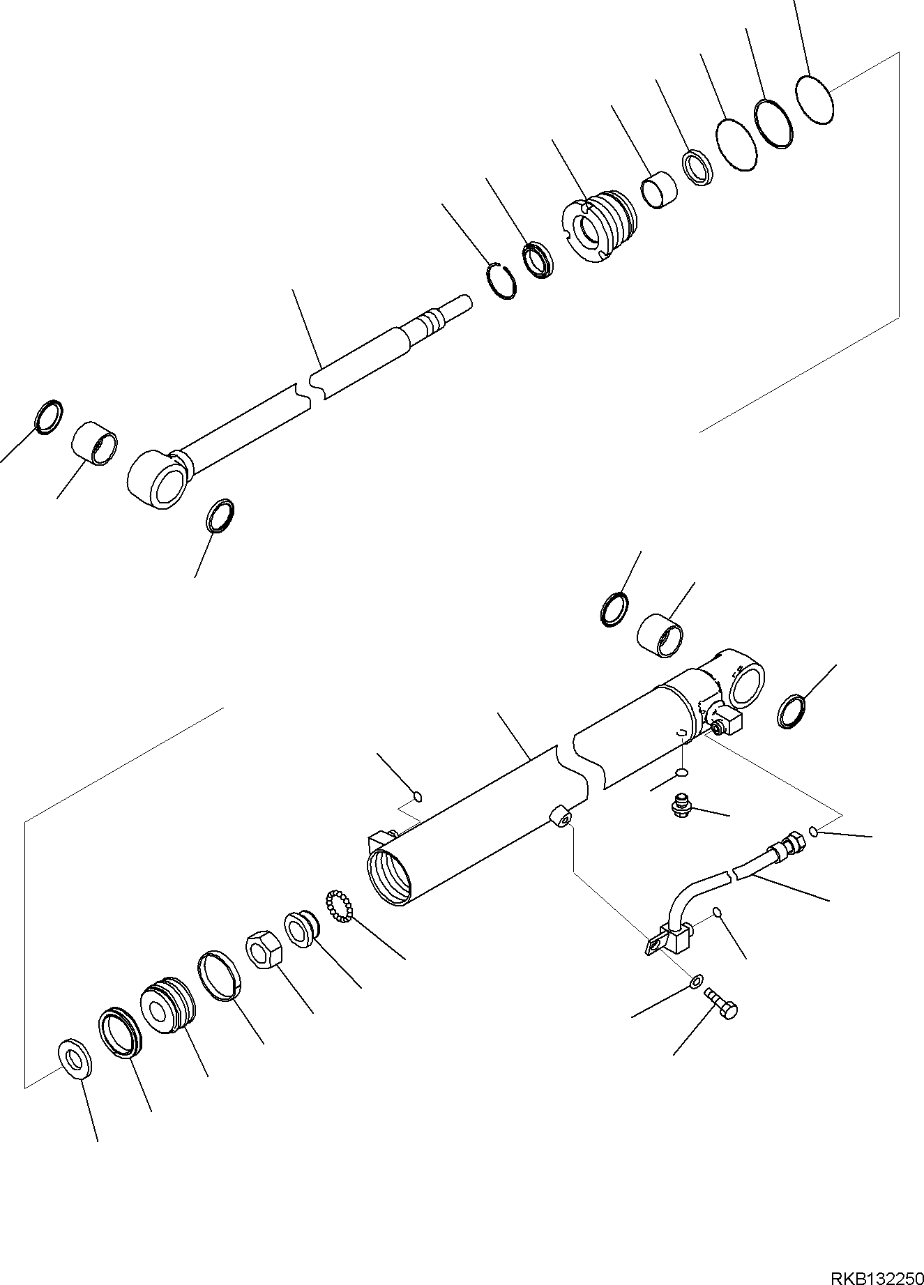 Komatsu parts book diagram for PC18MR-5 S/N F10001 AND UP: BOOM UNIT WITH QUICK COUPLER, INNER PARTS, BOOM CYLINDER