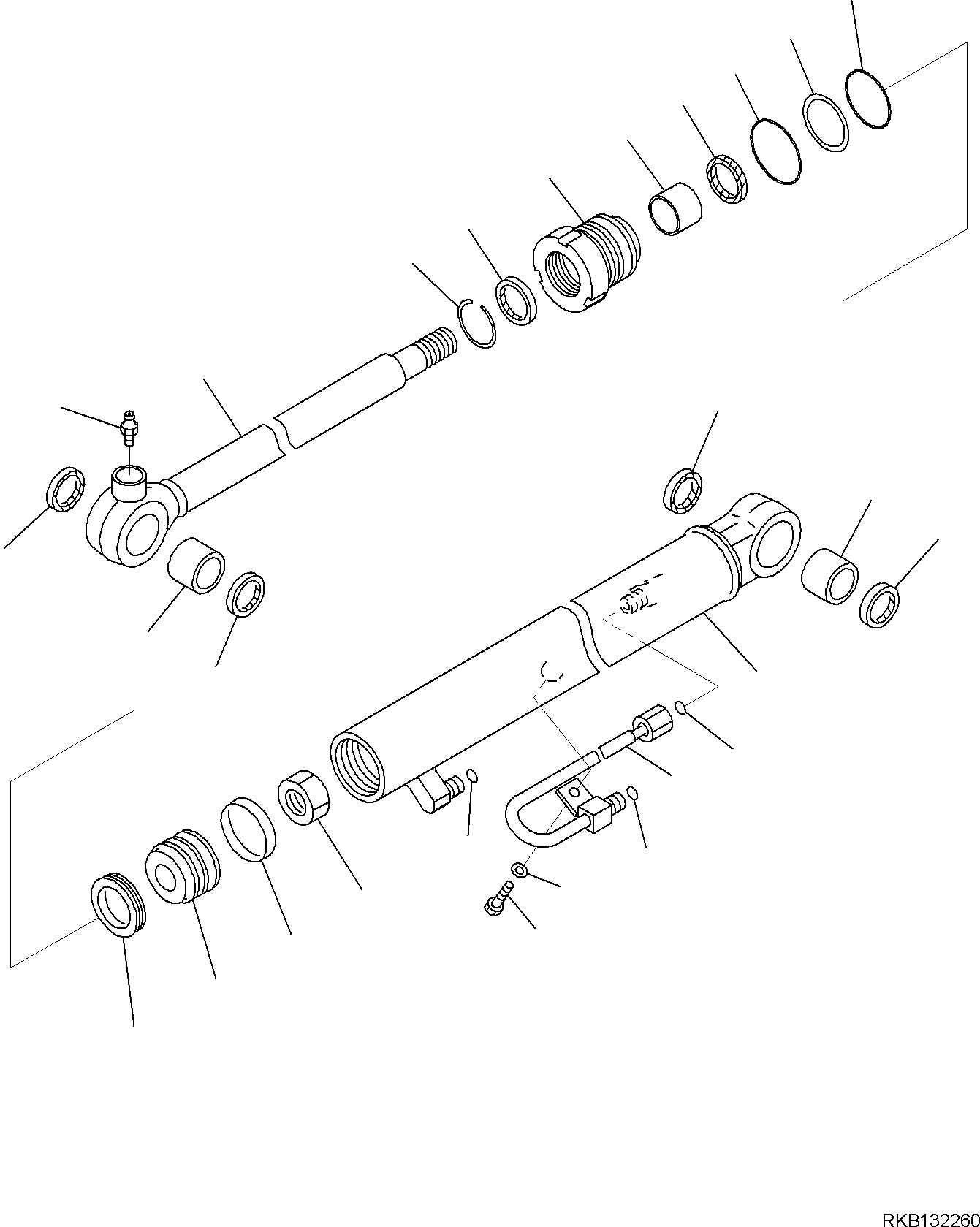 Komatsu parts book diagram for PC18MR-5 S/N F10001 AND UP: ARM UNIT, INNER PARTS, BUCKET CYLINDER