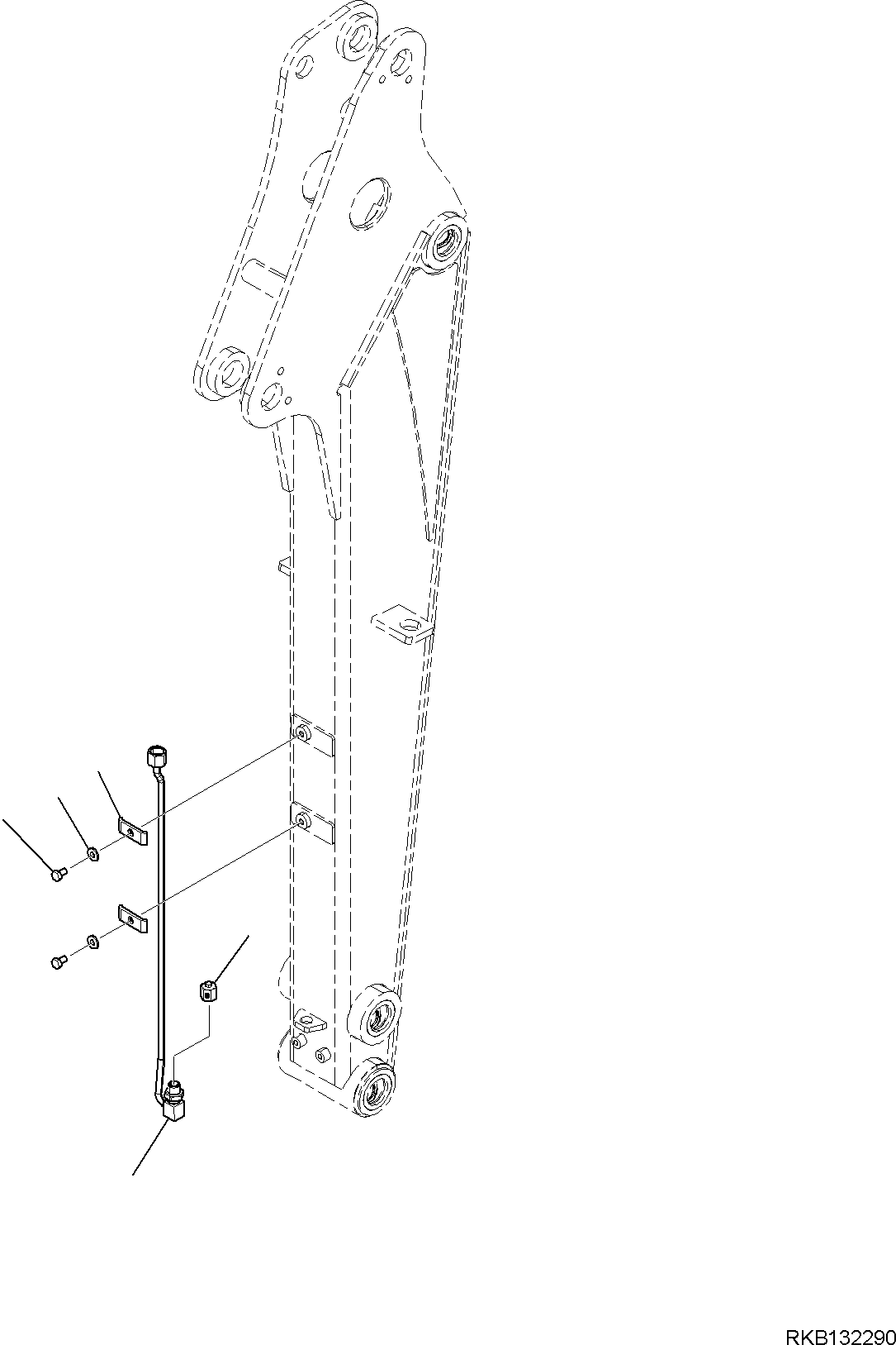 Komatsu parts book diagram for PC18MR-5 S/N F10001 AND UP: ARM UNIT, QUICK COUPLER PIPING