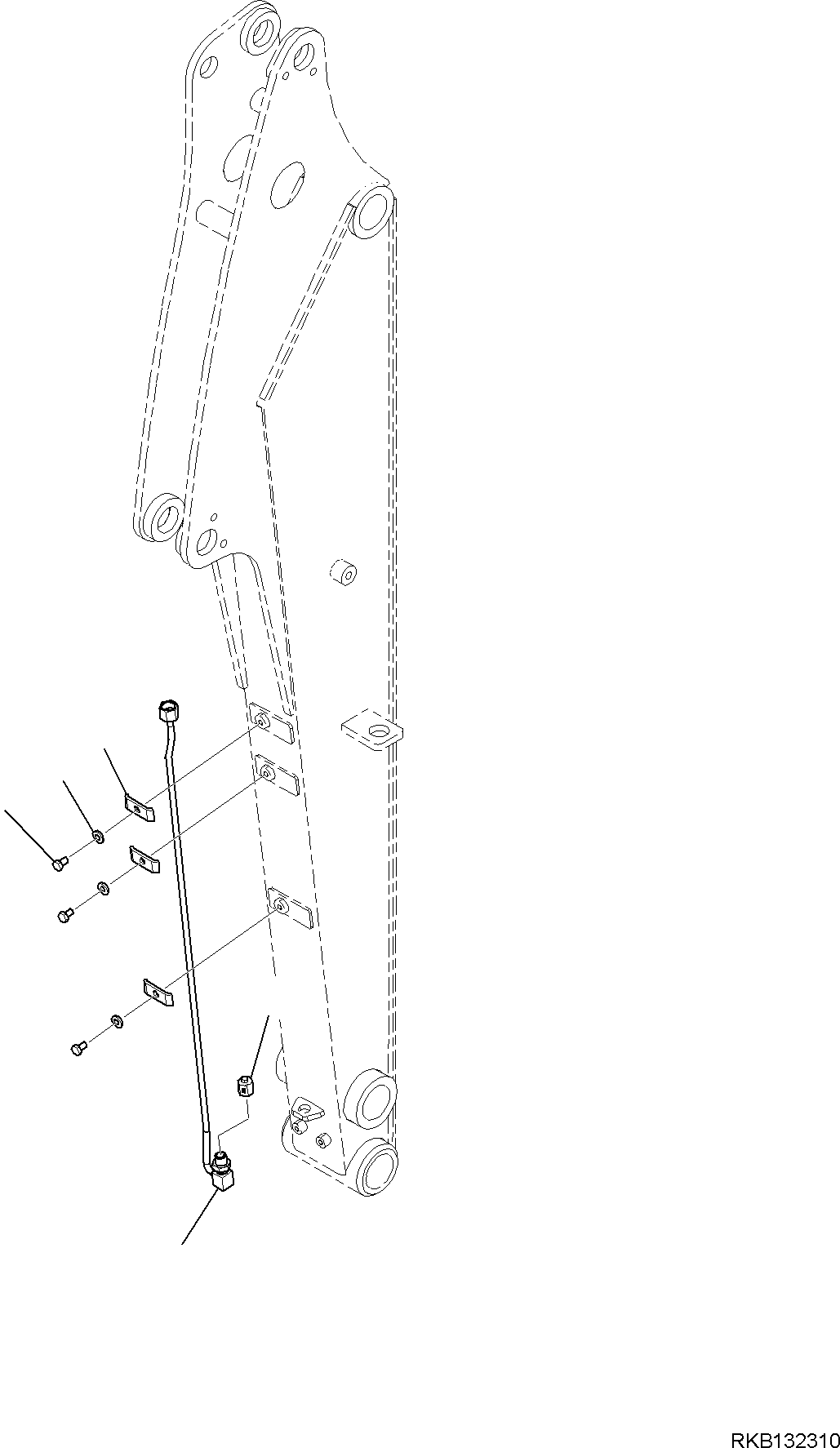 Komatsu parts book diagram for PC18MR-5 S/N F10001 AND UP: ARM UNIT, QUICK COUPLER PIPING