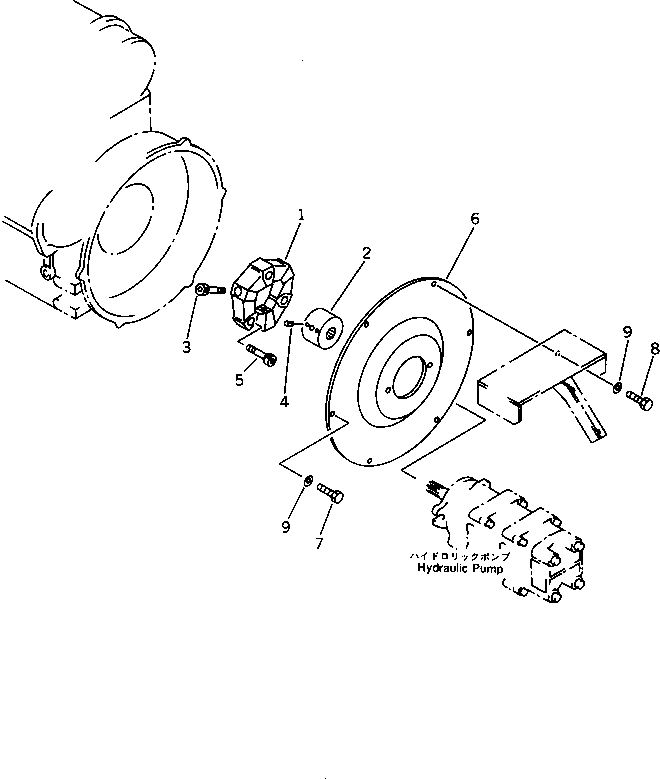 Komatsu parts book diagram for PC20-6 S/N 24001-UP: POWER TAKE OFF
