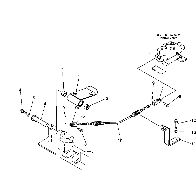Komatsu parts book diagram for PC20-6 S/N 24001-UP: CONTROL PEDAL (FOR BREAKER SPEC)