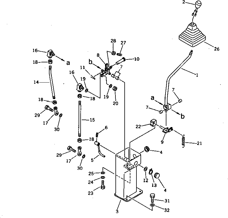 Komatsu parts book diagram for PC20-6 S/N 24001-UP: WORK EQUIPMENT CONTROL LEVER (2/2) (FOR I.S.O. PATTERN)          (EXCEPT JAPAN)