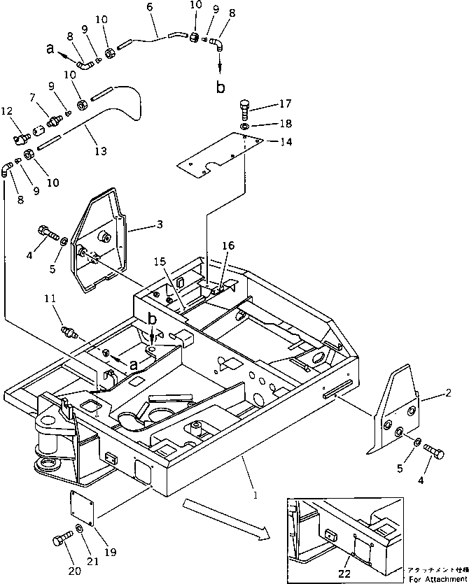 Komatsu parts book diagram for PC20-6 S/N 24001-UP: REVOLVING FRAME (BREAKER AND ATTACHMENT)(#24001-29360)