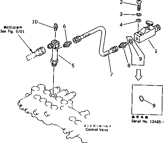 Komatsu parts book diagram for PC20-6 S/N 24001-UP: HYDRAULIC PIPING (MOMENT LIMIT SYSTEM)                           (WITHOUT CAB OF EXCEPT JAPAN)