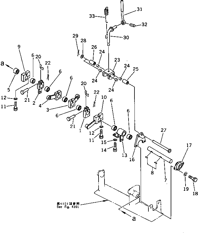 Komatsu parts book diagram for PC20-6 S/N 24001-UP: TRAVEL CONTROL LEVER (2/2) (FOR JAPAN)