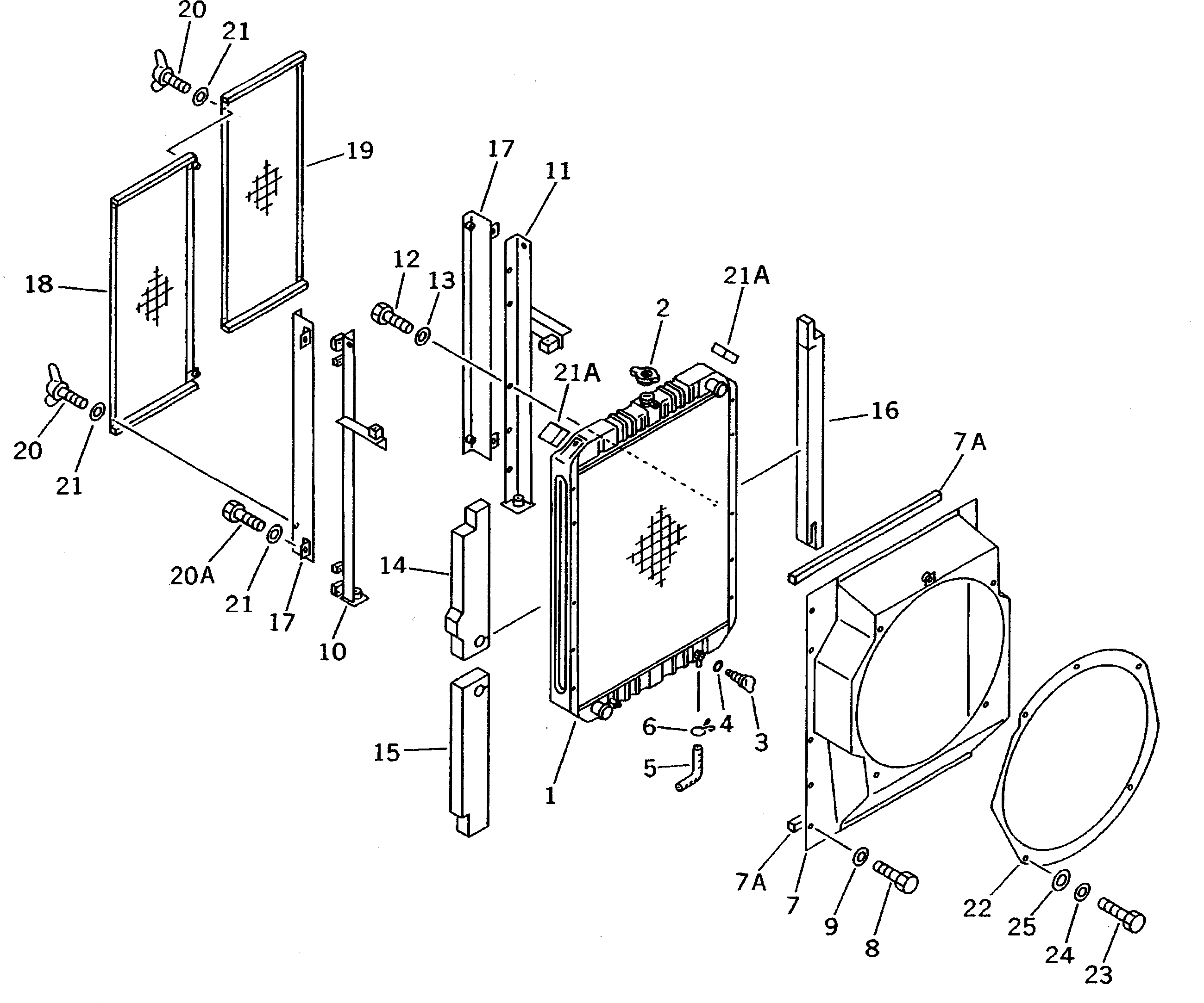 Excavators Komatsu / PC200-5S S/N 45001-UP(pc200-0r) / RADIATOR (LARGE CAPACITY)(030050 : 1205B)