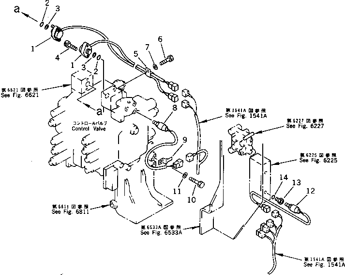 Excavators Komatsu / PC200-5S S/N 45001-UP(pc200-0r) / PRESSURE SENSOR AND PRESSURE SWITCH(030250 : 1505A)