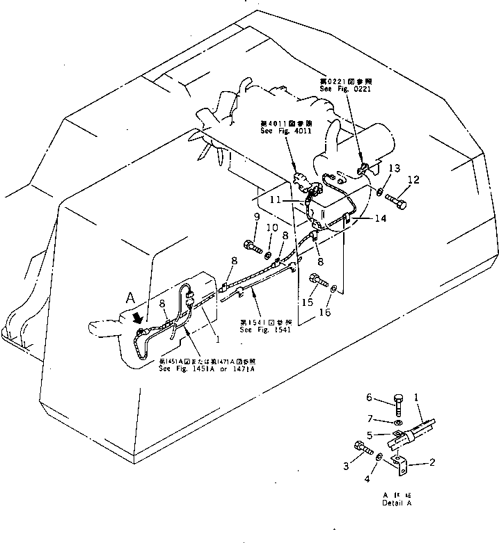 Excavators Komatsu / PC200-5S S/N 45001-UP(pc200-0r) / ELECTRICAL SYSTEM (WIRING) (FOR ENGINE CONTROL)(030280 : 1531A)