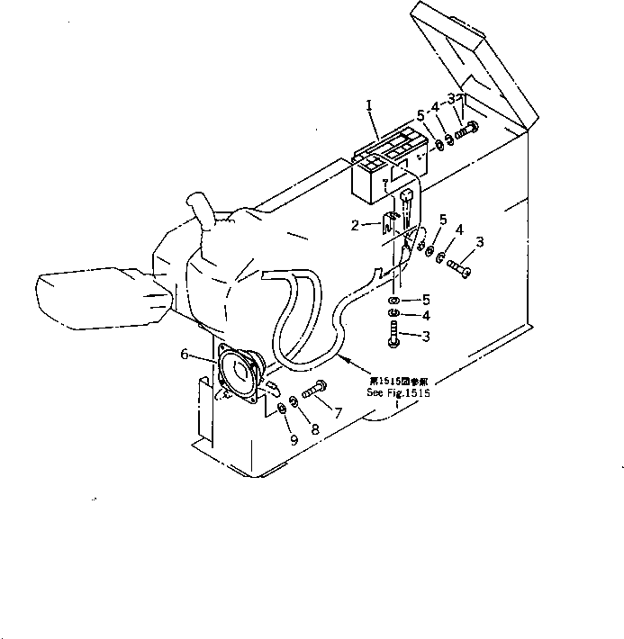 Excavators Komatsu / PC200-5S S/N 45001-UP(pc200-0r) / AM RADIO AND SPEAKER (FOR WRIST CONTROL)(030350 : 1804)