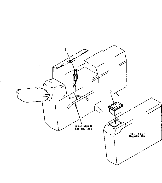 Excavators Komatsu / PC200-5S S/N 45001-UP(pc200-0r) / LIGHTER AND ASHTRAY (FOR LONG LEVER CONTROL)(030380 : 1811)