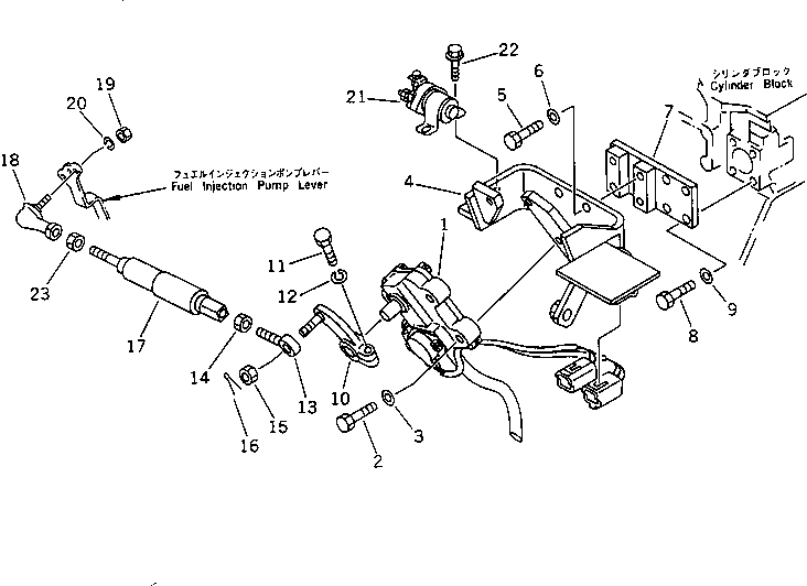Excavators Komatsu / PC200-5S S/N 45001-UP(pc200-0r) / FUEL CONTROL LINKAGE(120010 : 4011A)