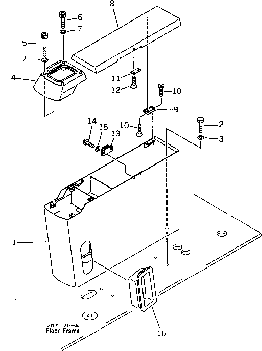 Excavators Komatsu / PC200-5S S/N 45001-UP(pc200-0r) / MAGAZINE BOX (FOR LONG LEVER CONTROL)(120070 : 4211A)