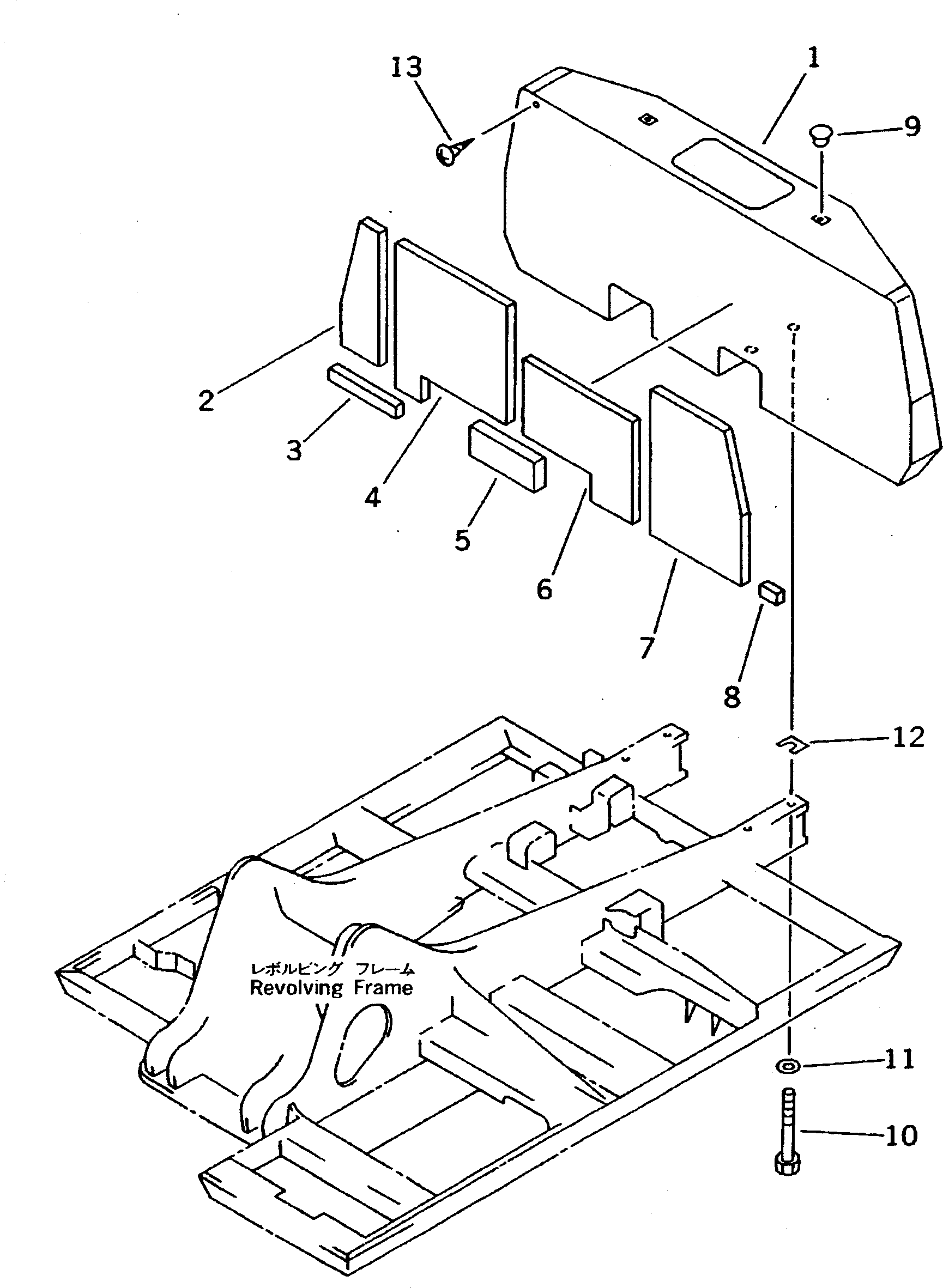 Excavators Komatsu / PC200-5S S/N 45001-UP(pc200-0r) / COUNTER WEIGHT(120190 : 4801A)