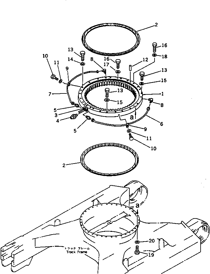 Komatsu parts book diagram for PC200-5 S/N 45001-UP: SWING CIRCLE