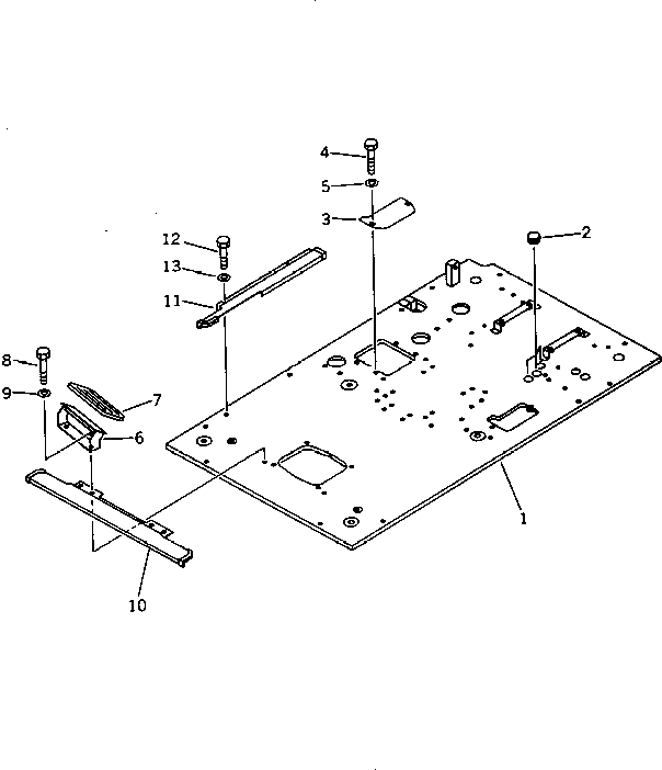 Komatsu parts book diagram for PC200-5 S/N 45001-UP: FLOOR FRAME (FOR WRIST CONTROL) (#57469-57492 ?58019-)