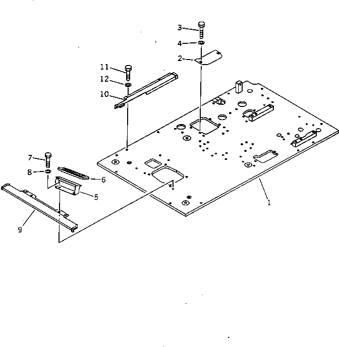Komatsu parts book diagram for PC200-5 S/N 45001-UP: FLOOR FRAME (FOR WRIST CONTROL) (WITH AIR CON.) (FOR ADD. PIPING) (#57469-57492 ?58019-)