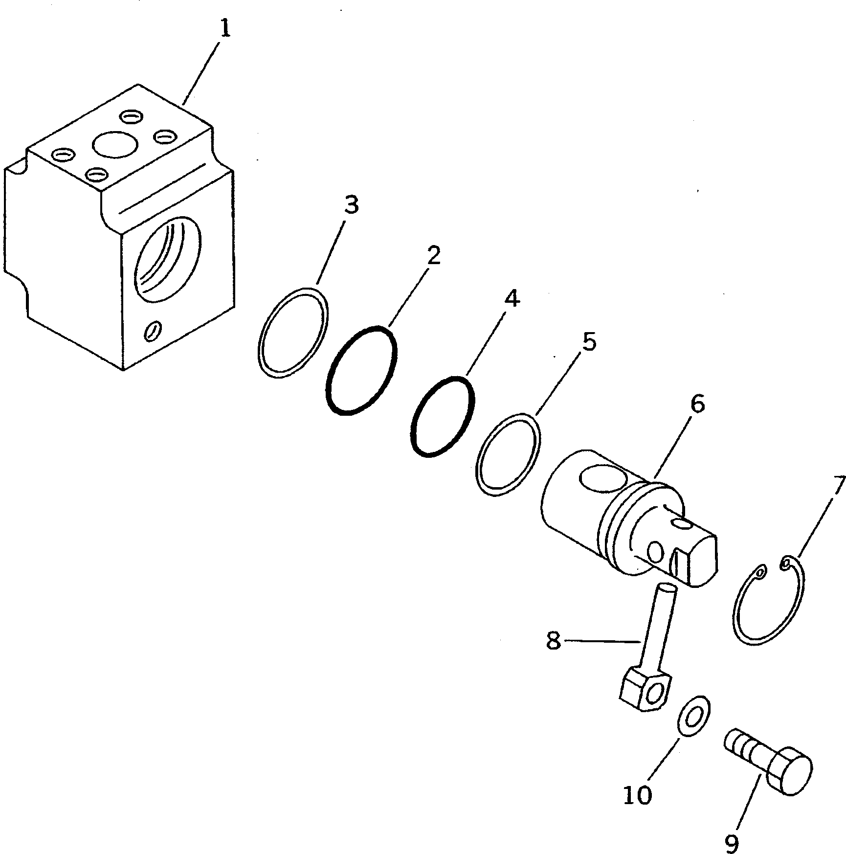 Komatsu parts book diagram for PC200-5 S/N 45001-UP: STOP VALVE (FOR ADDITIONAL PIPING)