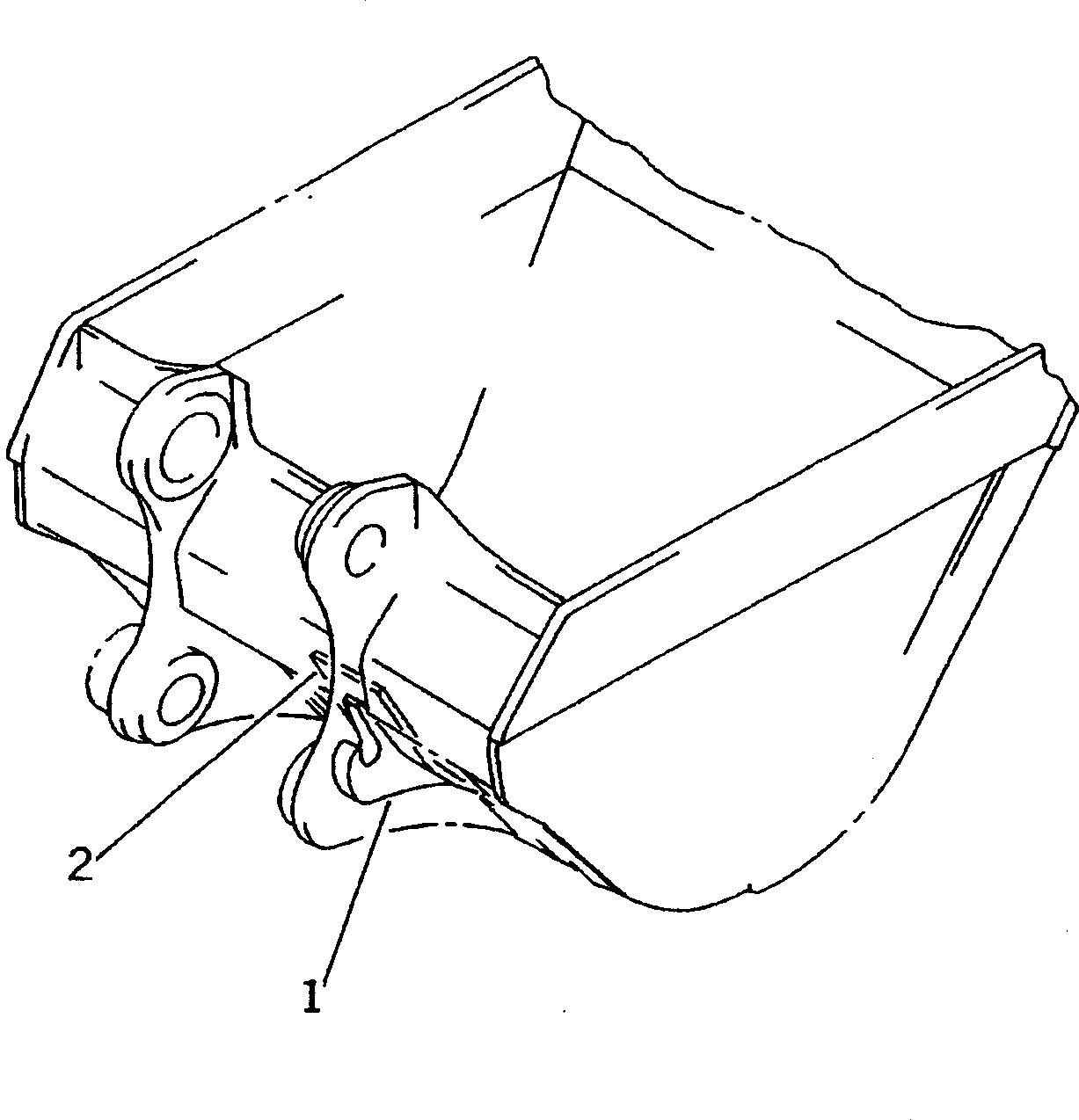 Komatsu parts book diagram for PC200-5 S/N 45001-UP: BUCKET WITH HOOK (HORIZONTAL PIN TYPE)(#45001-69157)