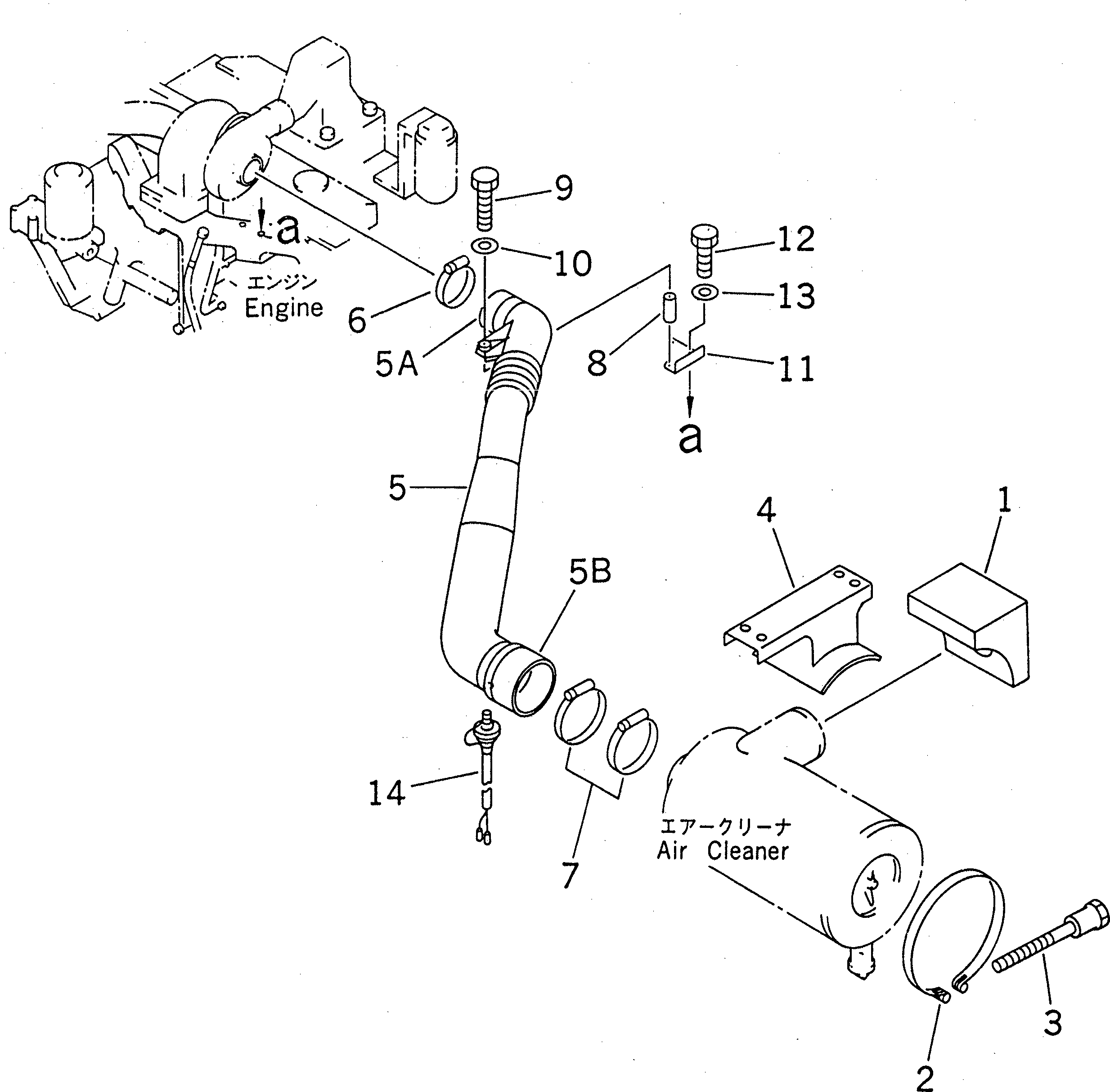 Excavators Komatsu / PC200-6H S/N 80001-UP (Hyper GX Spec.)(pc200-6c) / AIR CLEANER CONNECTION (FOR DOUBLE ELEMENT)(#80001-94998)(030090 : B0200-01A1)