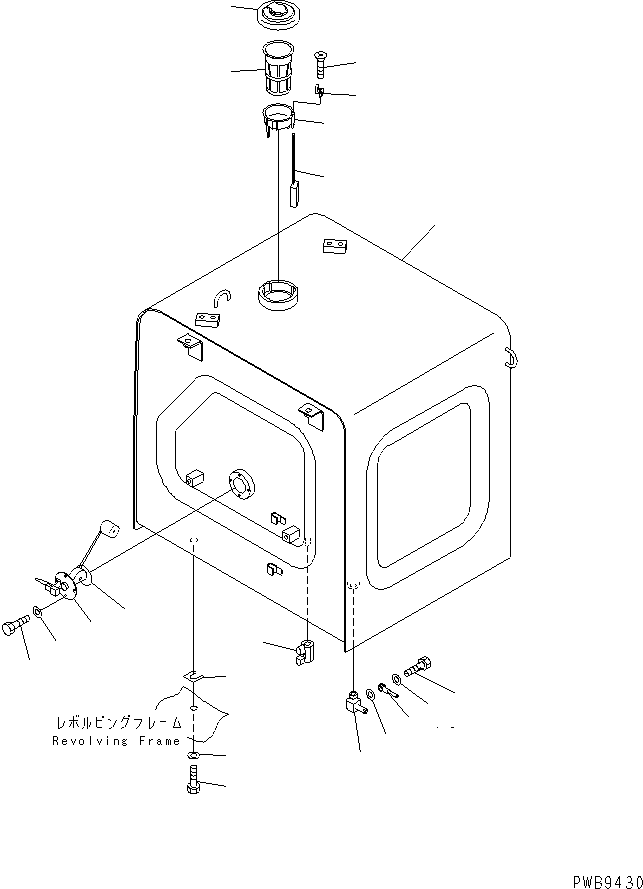 Excavators Komatsu / PC200-6H S/N 80001-UP (Hyper GX Spec.)(pc200-6c) / FUEL TANK(#102229-)(090040 : D0100-01A0D)