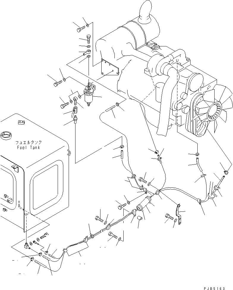 Excavators Komatsu / PC200-6H S/N 80001-UP (Hyper GX Spec.)(pc200-6c) / FUEL LINES (WITH WATER SEPARATOR)(#96514-)(090110 : D0200-01A2A)
