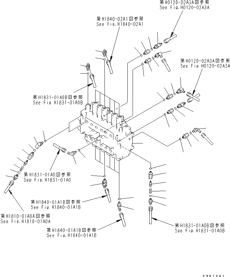 Excavators Komatsu / PC200-6H S/N 80001-UP (Hyper GX Spec.)(pc200-6c) / MAIN VALVE (CONNECTING PARTS)(#86930-87999)(150090 : H0120-01A3A)