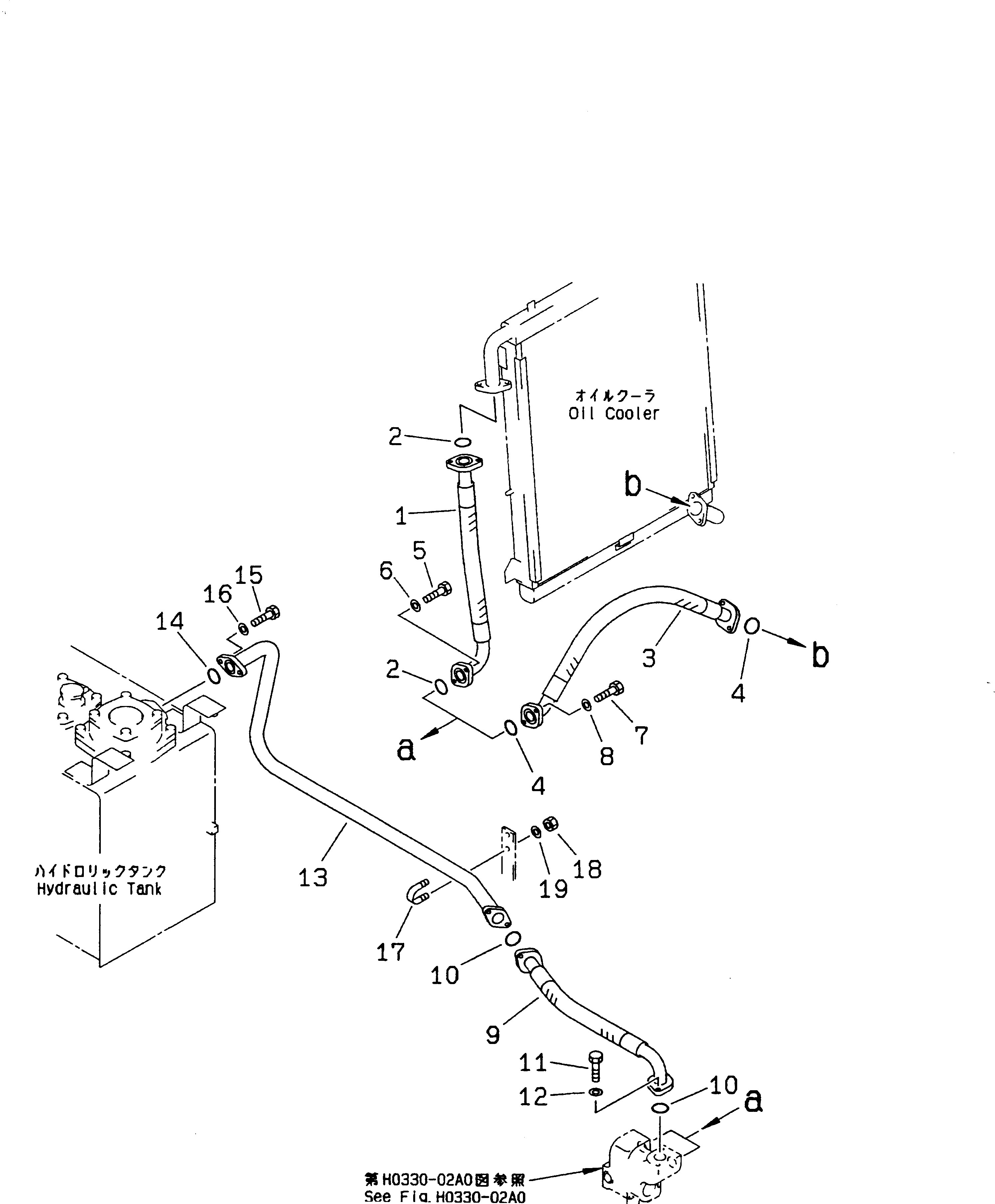 Excavators Komatsu / PC200-6H S/N 80001-UP (Hyper GX Spec.)(pc200-6c) / OIL COOLER LINE(#80001-94998)(150390 : H0320-01A0)