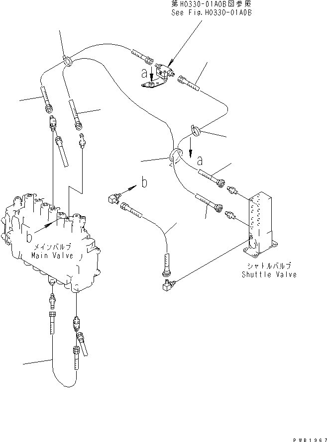 Excavators Komatsu / PC200-6H S/N 80001-UP (Hyper GX Spec.)(pc200-6c) / PPC MAIN LINE (TIMMING VALVE HOSE)(#86930-87999)(151130 : H1840-03A8)