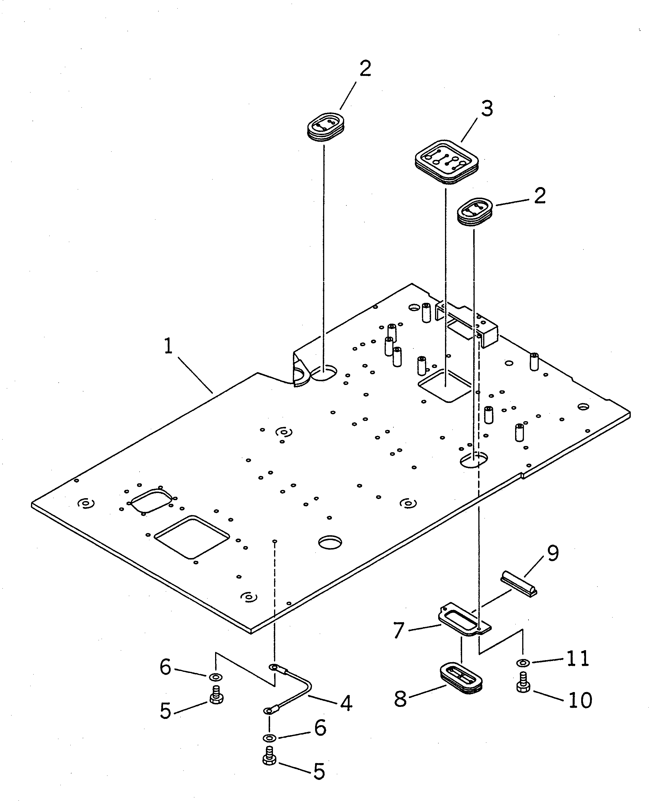 Excavators Komatsu / PC200-6H S/N 80001-UP (Hyper GX Spec.)(pc200-6c) / FLOOR FRAME (ELECTRIC GOVERNOR CONTROL) (WORK LEVER WITH EPC VALVE)(#80001-86929)(211080 : K1110-01A1)