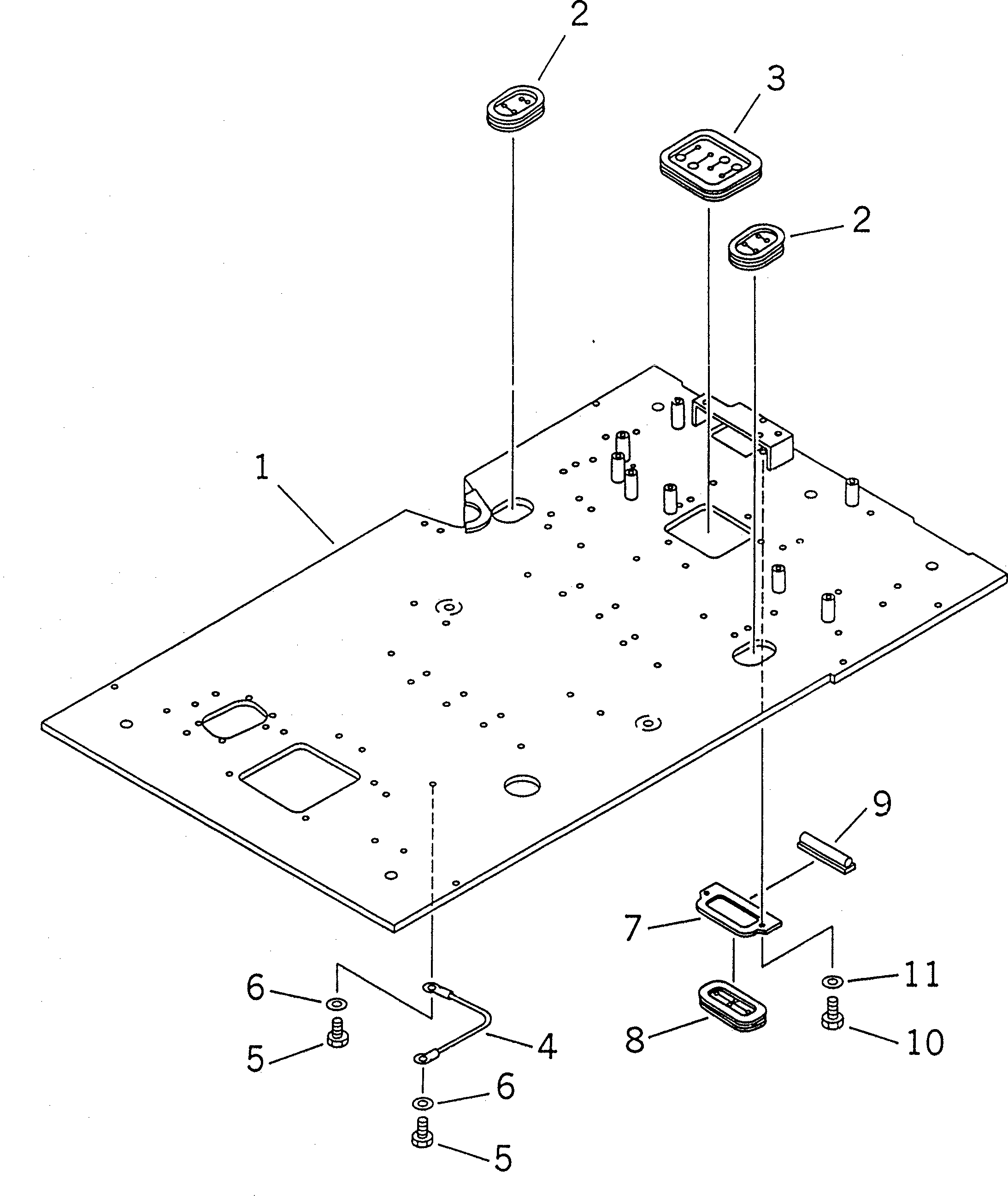 Excavators Komatsu / PC200-6H S/N 80001-UP (Hyper GX Spec.)(pc200-6c) / FLOOR FRAME (ELECTRIC GOVERNOR CONTROL) (WORK LEVER WITH EPC VALVE)(#86930-94998)(211090 : K1110-01A1A)
