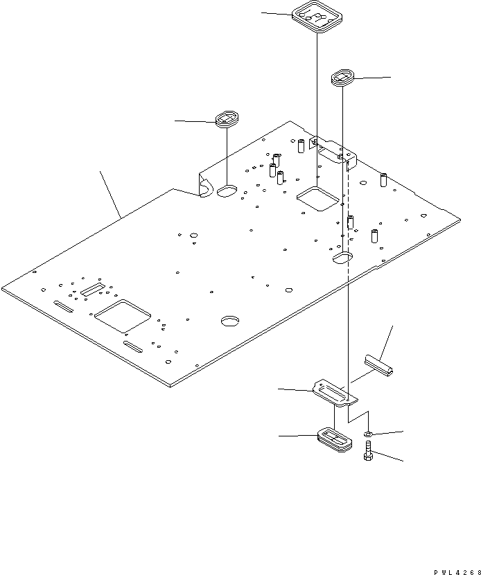 Excavators Komatsu / PC200-6H S/N 80001-UP (Hyper GX Spec.)(pc200-6c) / FLOOR FRAME (ELECTRIC GOVERNOR CONTROL) (WORK LEVER WITH EPC VALVE)(#106006-107551)(211130 : K1110-01A1F)