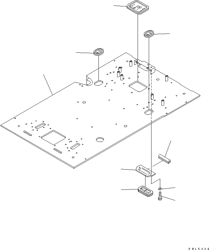 Excavators Komatsu / PC200-6H S/N 80001-UP (Hyper GX Spec.)(pc200-6c) / FLOOR FRAME (ELECTRIC GOVERNOR CONTROL) (WORK LEVER WITH EPC VALVE)(#107552-)(211140 : K1110-01A1G)