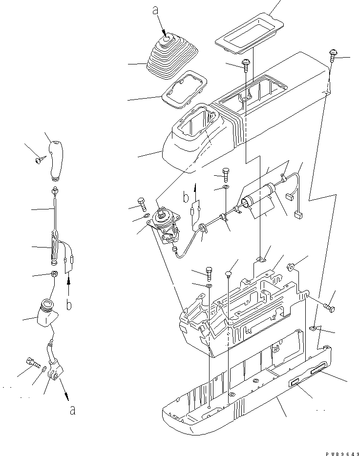 Excavators Komatsu / PC200-6H S/N 80001-UP (Hyper GX Spec.)(pc200-6c) / FLOOR FRAME (RIGHT STAND) (LEVER AND COVER) (WORK LEVER WITH EPC VALVE) (MONITORING SYSTEM)(#96514-)(211160 : K1110-06C4)