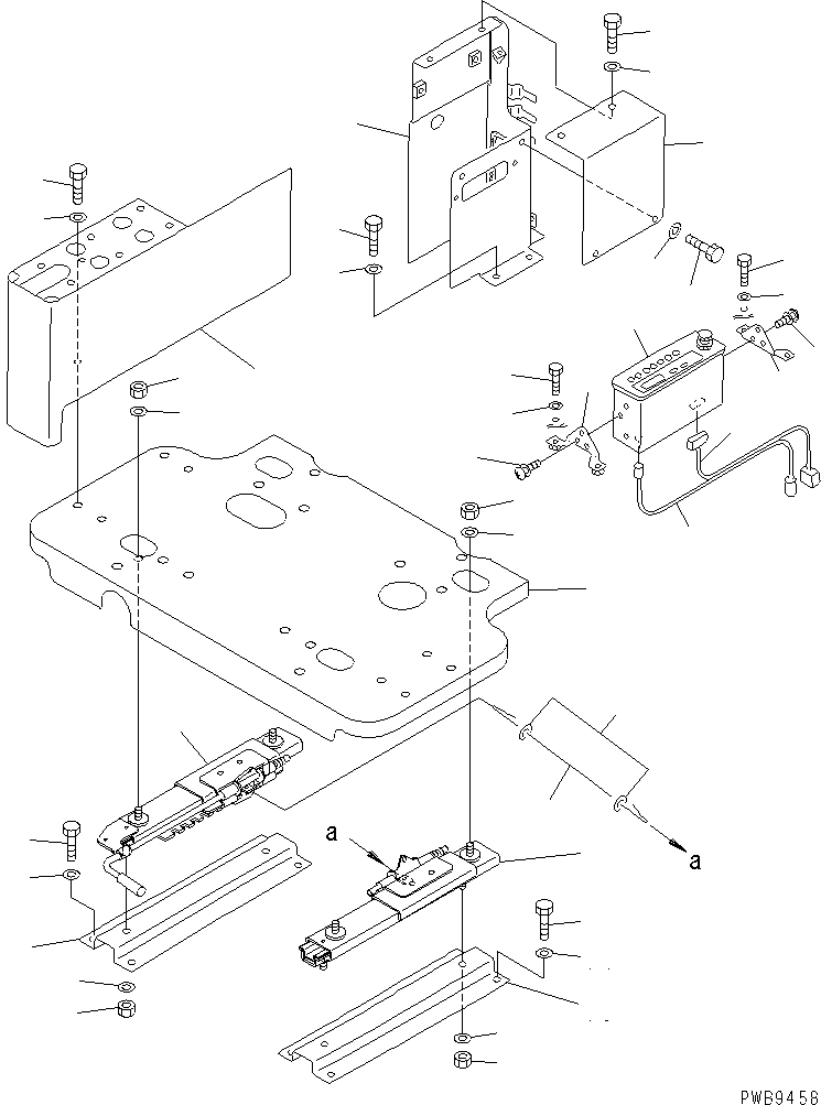 Excavators Komatsu / PC200-6H S/N 80001-UP (Hyper GX Spec.)(pc200-6c) / FLOOR FRAME (RIGHT STAND) (STAND ? FRAME AND ADJUSTER) (MONITORING SYSTEM)(#102229-)(211180 : K1110-07C4A)