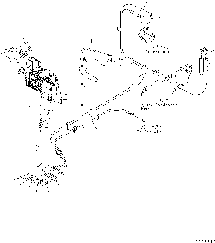 Excavators Komatsu / PC200-6H S/N 80001-UP (Hyper GX Spec.)(pc200-6c) / FLOOR FRAME (ELECTRIC GOVERNOR CONTROL) (AIR CONDITIONER UNIT)(#96514-)(211250 : K1110-17A1A)