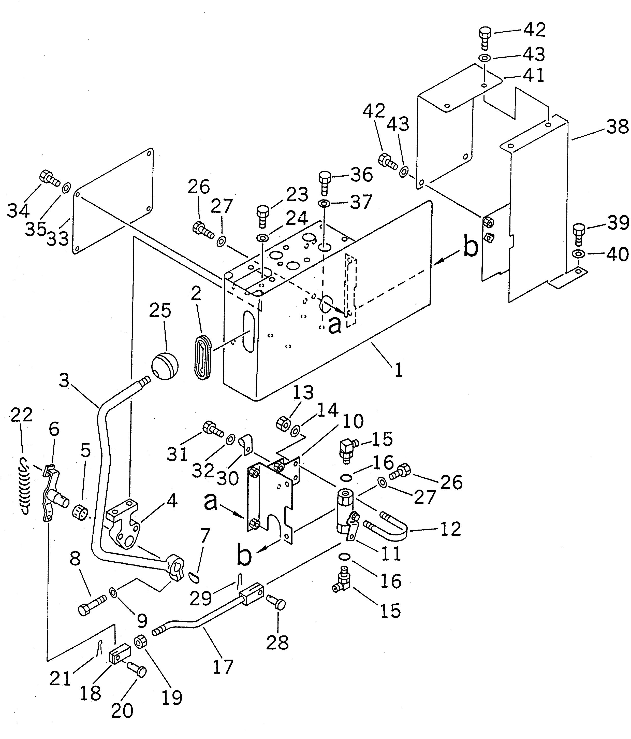 Excavators Komatsu / PC200-6H S/N 80001-UP (Hyper GX Spec.)(pc200-6c) / LEFT STAND (STAND AND REAR COVER)(#80001-96513)(211330 : K1210-02A0)