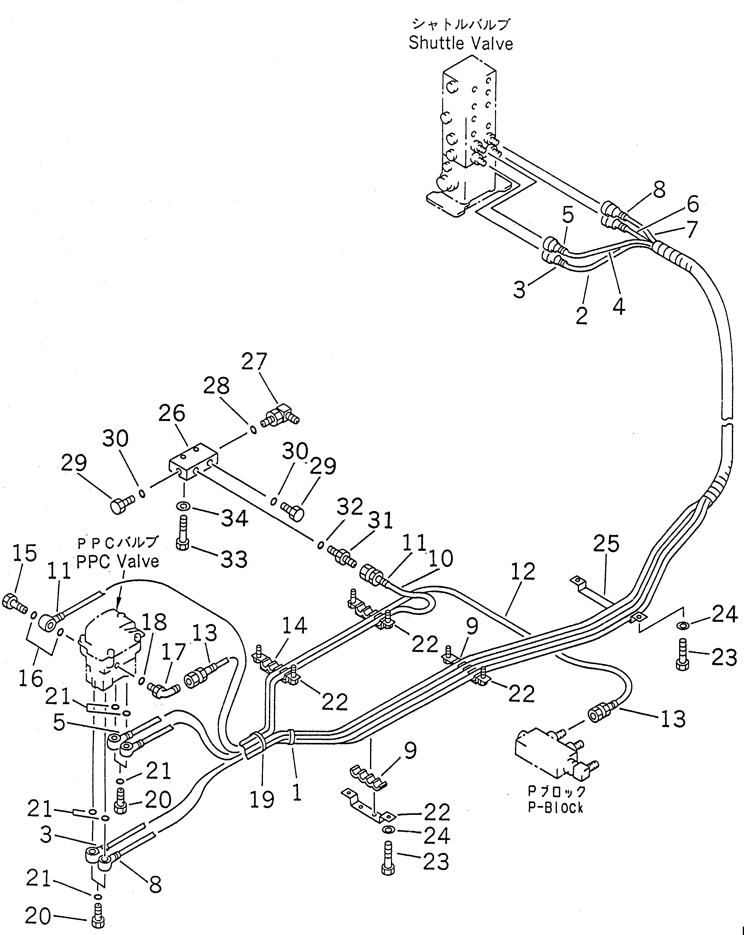 Excavators Komatsu / PC200-6H S/N 80001-UP (Hyper GX Spec.)(pc200-6c) / PPC TRAVEL LINES (EPC)(#94999-96513)(211410 : K1420-01A1B)