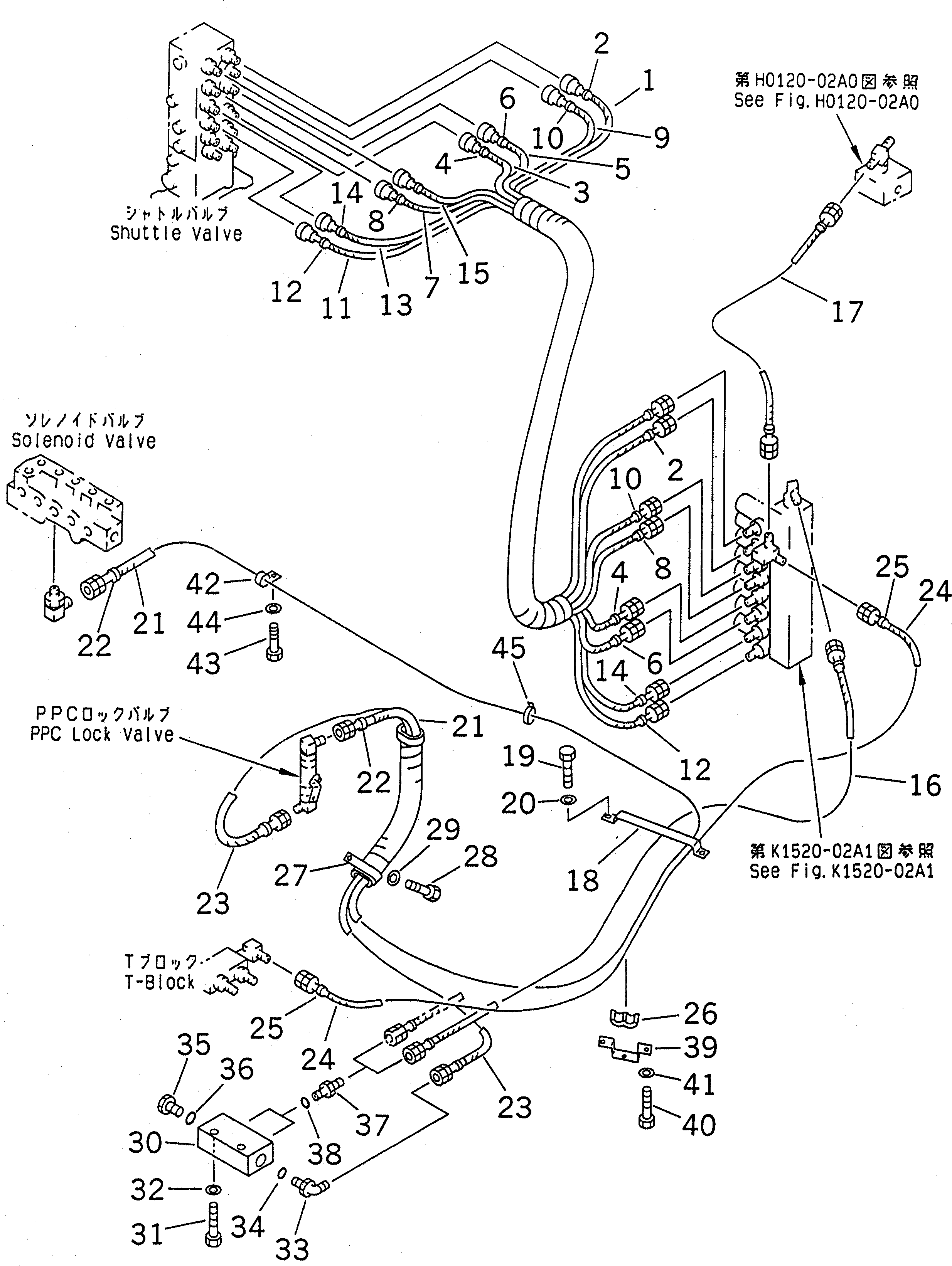 Excavators Komatsu / PC200-6H S/N 80001-UP (Hyper GX Spec.)(pc200-6c) / PPC WORK LINE (EPC VALVE LINE) (EPC)(#80001-86929)(211420 : K1520-01A1)
