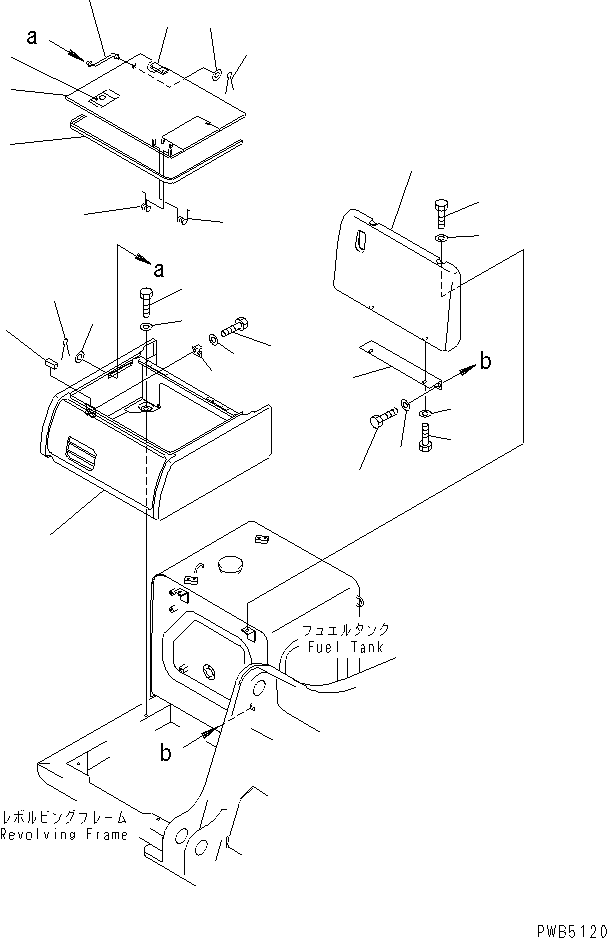 Excavators Komatsu / PC200-6H S/N 80001-UP (Hyper GX Spec.)(pc200-6c) / RIGHT SIDE CASE(#96514-102228)(240370 : M1220-01A1D)