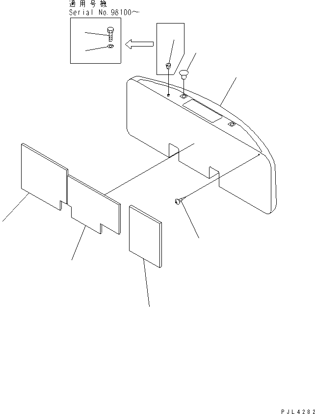 Excavators Komatsu / PC200-6H S/N 80001-UP (Hyper GX Spec.)(pc200-6c) / COUNTERWEIGHT (3750 KG)(#96514-)(240470 : M1510-01A2B)