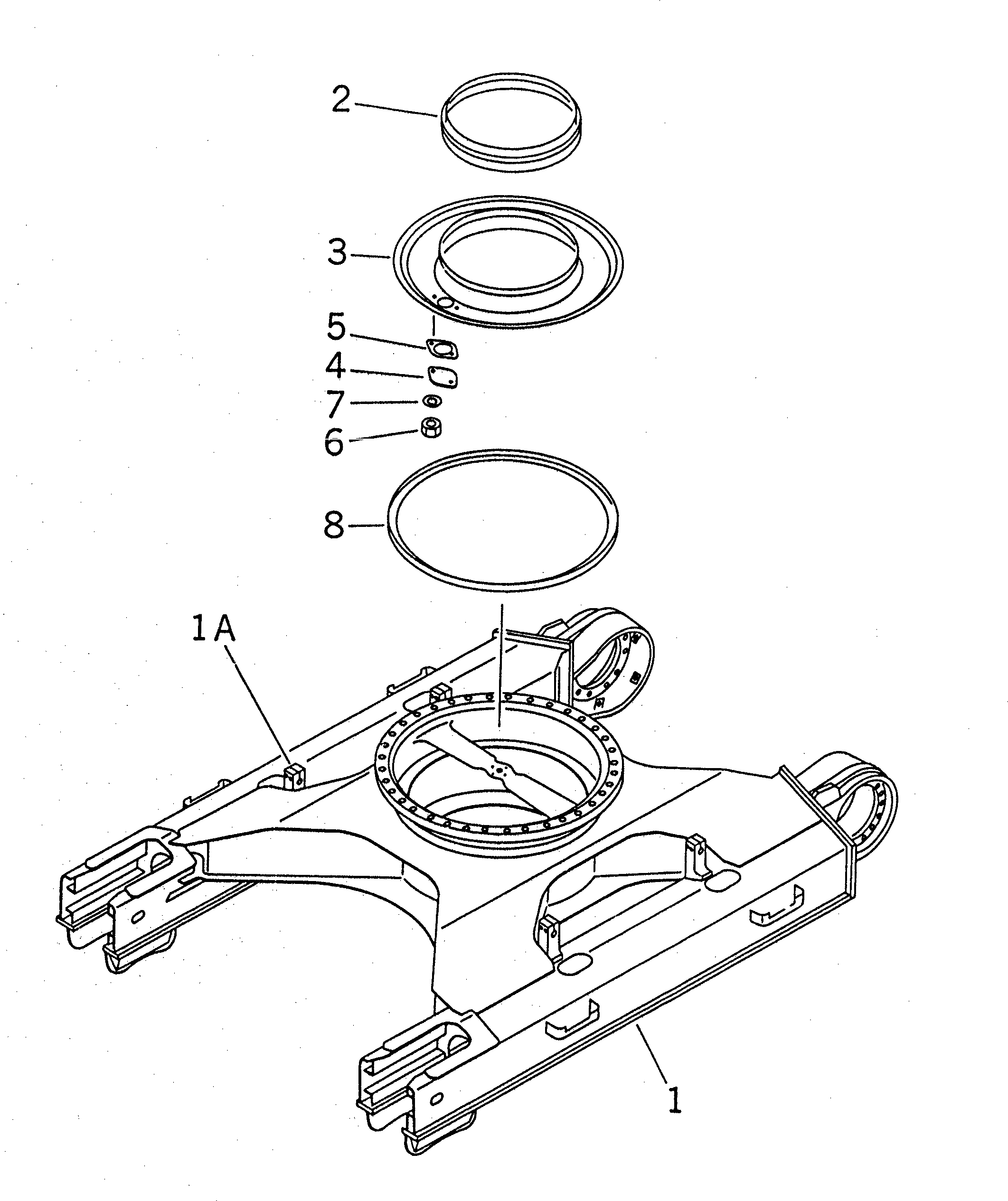 Excavators Komatsu / PC200-6H S/N 80001-UP (Hyper GX Spec.)(pc200-6c) / TRACK FRAME(#80001-91086)(330150 : R1100-01A0)