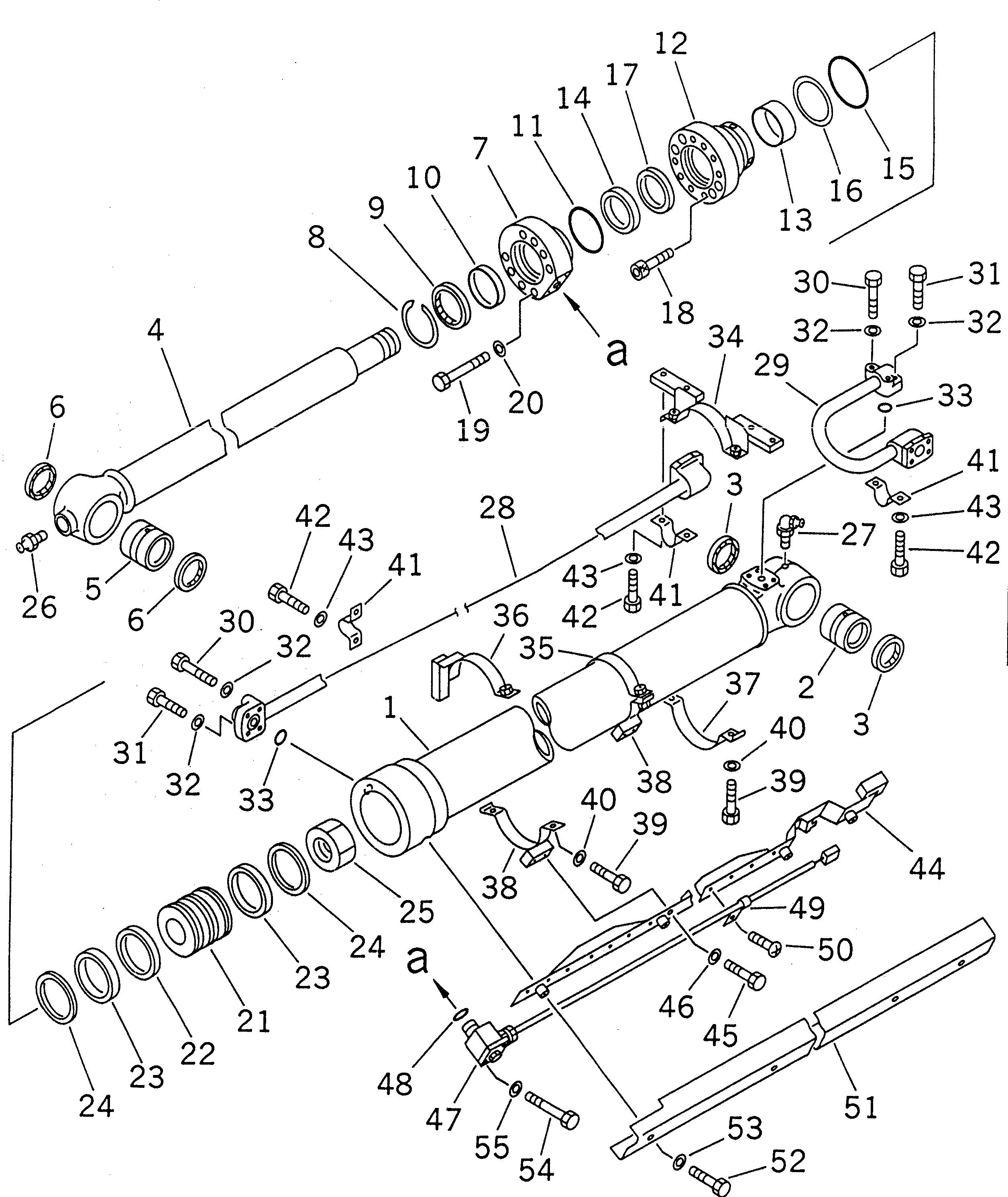 Excavators Komatsu / PC200-6H S/N 80001-UP (Hyper GX Spec.)(pc200-6c) / BUCKET CYLINDER (FOR 2.4M ARM AND 2.9M ARM) (WITH SENSOR) (LONG GLEASING TYPE)(#94999-)(481010 : Y1620-41A6)