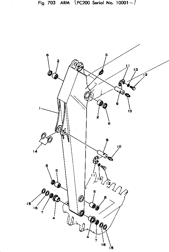 Excavators Komatsu / PC200-1 S/N 10001-UP(pc200-8c) / ARM(210020 : 703)